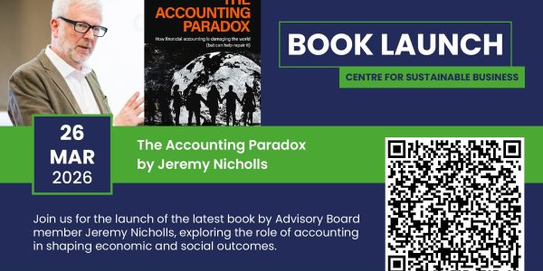Centre for Sustainable Business – Book Launch Event – Thursday 26 March 2026